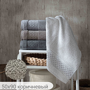 картинка Полотенце махровое PRAG, состав: 100% хлопок, размер: 50х90 см, цвет: коричневый  магазин «Аура Дома»