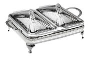 картинка Блюдо для сервировки жаркого двойное с ручками и крышкой, на ножках, 41 x 28 x 19  см,Queen Anne Queen Anne магазин «Аура Дома»