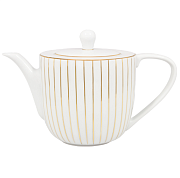 Чайник заварочный фарфоровый COUPE GOLDEN ORBIT, объем 1000 мл PORCEL - Industria Portuguesa de Porcelanas, S.A Португалия, AP.77-3770-909 Оливеира до Баирраo магазин «Аура Дома»