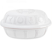 картинка Емкость для запекания с крышкой 50 Jahre Jubilee Roaster размер 29,3 x 16,7 x 39,8 cm цвет белый примерно на 8 человек  магазин «Аура Дома»