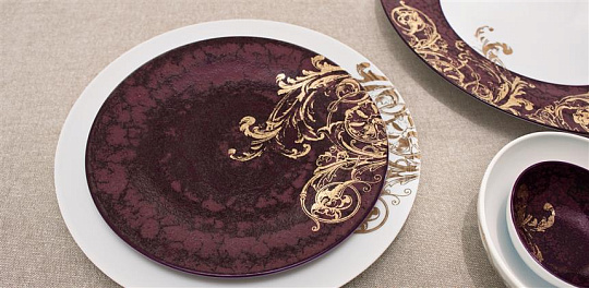 Набор столовой посуды обеденный, 41 предмет, фарфор, серия ROMANTIC VELVET