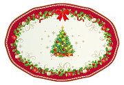 Блюдо сервировочное фарфоровое CHRISTMAS HERITAGE, размер: 36x25 см в подарочной упаковке  магазин «Аура Дома»