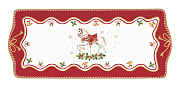 картинка Блюдо сервировочное фарфоровое CHRISTMAS TALE, размер: 35x15 см в подарочной упаковке  магазин «Аура Дома»