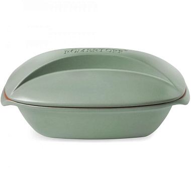Емкость для запекания с крышкой CULINARIO размер 22,0 x 13,7 x 36,5 cm цвет green примерно на 4 человек