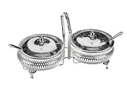 Набор для сервировки варенья: 2 розетки с крышками и 2 ложечки, Queen Anne Queen Anne магазин «Аура Дома»