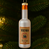 Игрушка новогодняя стеклянная "Бутылка водки"  диаметр 4 см, высота 16 см