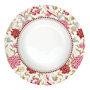 Тарелка суповая фарфоровая WILLIAM MORRIS PINK, д. 21,5 см Easy Life магазин «Аура Дома»