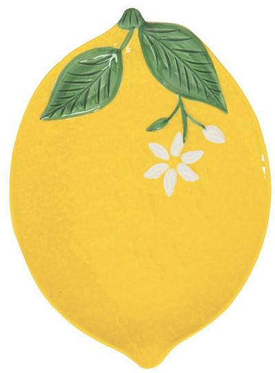 Блюдо сервировочное фарфоровое FLEURS ET CITRONS, размер: 25x18,5 см