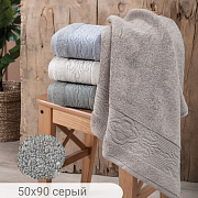 картинка Полотенце махровое VITRA, состав: 100% хлопок, размер: 50х90 см, цвет: серый  магазин «Аура Дома»
