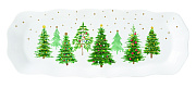 Блюдо сервировочное фарфоровое FESTIVE TREES, размер: 37x14 см в подарочной упаковке  магазин «Аура Дома»