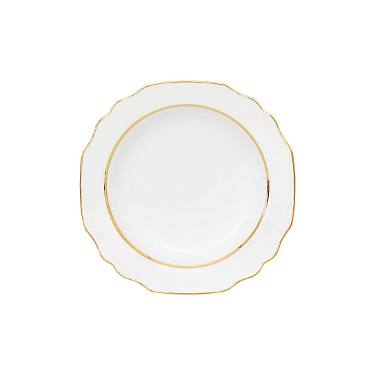 Тарелка суповая фарфоровая VIENA PREMIUM GOLD, д. 23 см