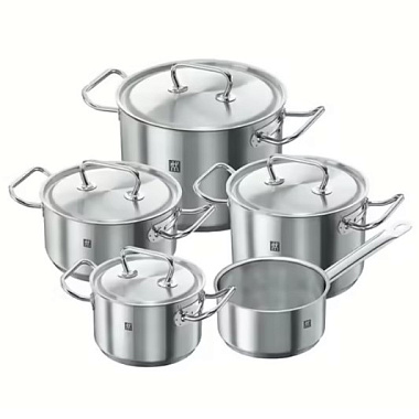 Набор кастрюль TWIN CLASSIC 9 предметов нержавеющая сталь