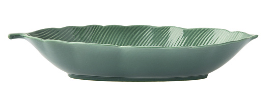 Салатник фарфоровый TROPICAL LEAVES GREEN, размер: 26х11,5 см в подарочной упаковке