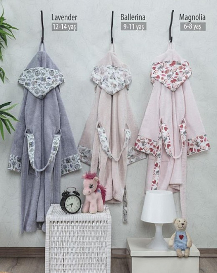 Халат женский LAVENDER, состав: 100% хлопок, размер: S, цвет: лавандовый