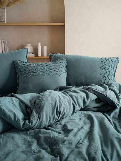 Комплект постельного белья DARK GREEN, состав: 100% хлопок, размер: евро