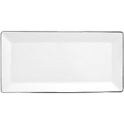 Поднос сервировочный фарфоровый PETALA SILVER, размер: 40х19 см PORCEL - Industria Portuguesa de Porcelanas, S.A Португалия, AP.77-3770-909 Оливеира до Баирраo магазин «Аура Дома»