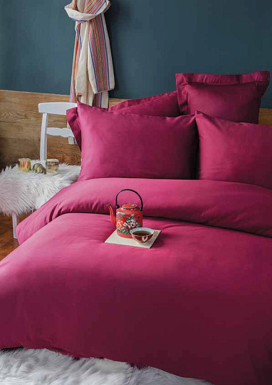 Комплект постельного белья SIMPLY BURGUNDY, состав: 100% хлопок, размер: семейный