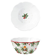 Салатник фарфоровый CHRISTMAS BERRIES, д. 23 см в подарочной упаковке  магазин «Аура Дома»