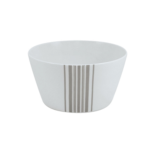 Салатник, 25 см, фарфор, серия SILVER STRIPES