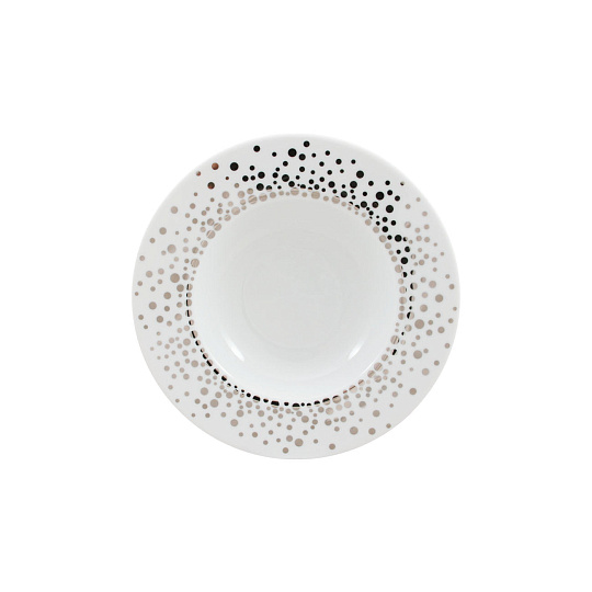 Тарелка суповая фарфоровая PETALA SIMPLES SILVER RAIN, д. 22 см