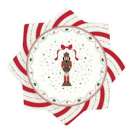 Блюдо сервировочное фарфоровое NUTCRACKER TWIST, д. 32 см в подарочной упаковке
