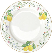 Тарелка закусочная фарфоровая  FLEURS ET CITRONS, д. 26,5 см  магазин «Аура Дома»